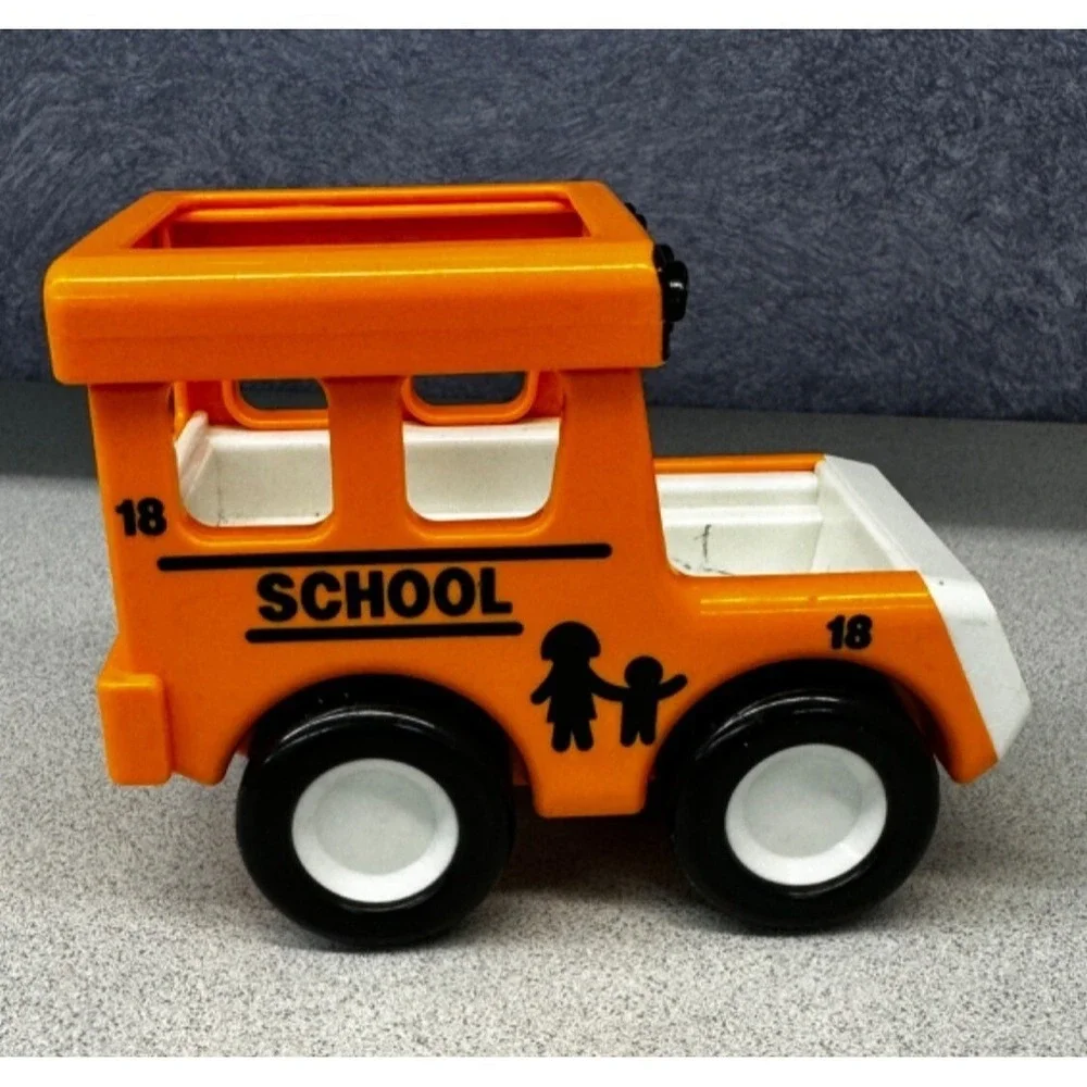 Vintage Tonka Chunky‎ Wheels Yellow School Bus With Clicking Wheels 1987